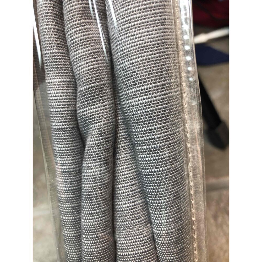 NWT Allen + Roth Dark Gray Linen Look Back Tab Panel 42X84